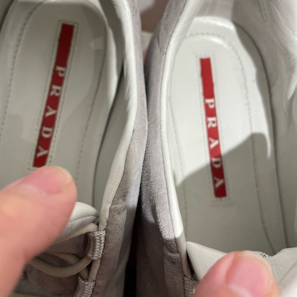 Authentic Prada slipper sneakers in soft grey suede - Picture 11 of 13
